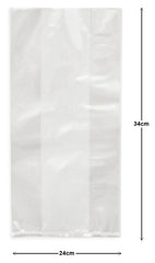 Bolsa Celofán Transparent Lisa con fuelle Chica 24×34cm CRISTALINE® Pieza 7501667100094 01