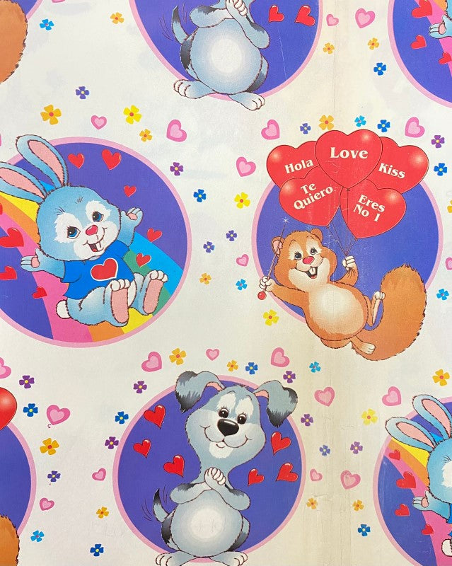 Papel Regalo San Valentin Animalitos love c/25 50×70cm granmark® 966 [Paquete]