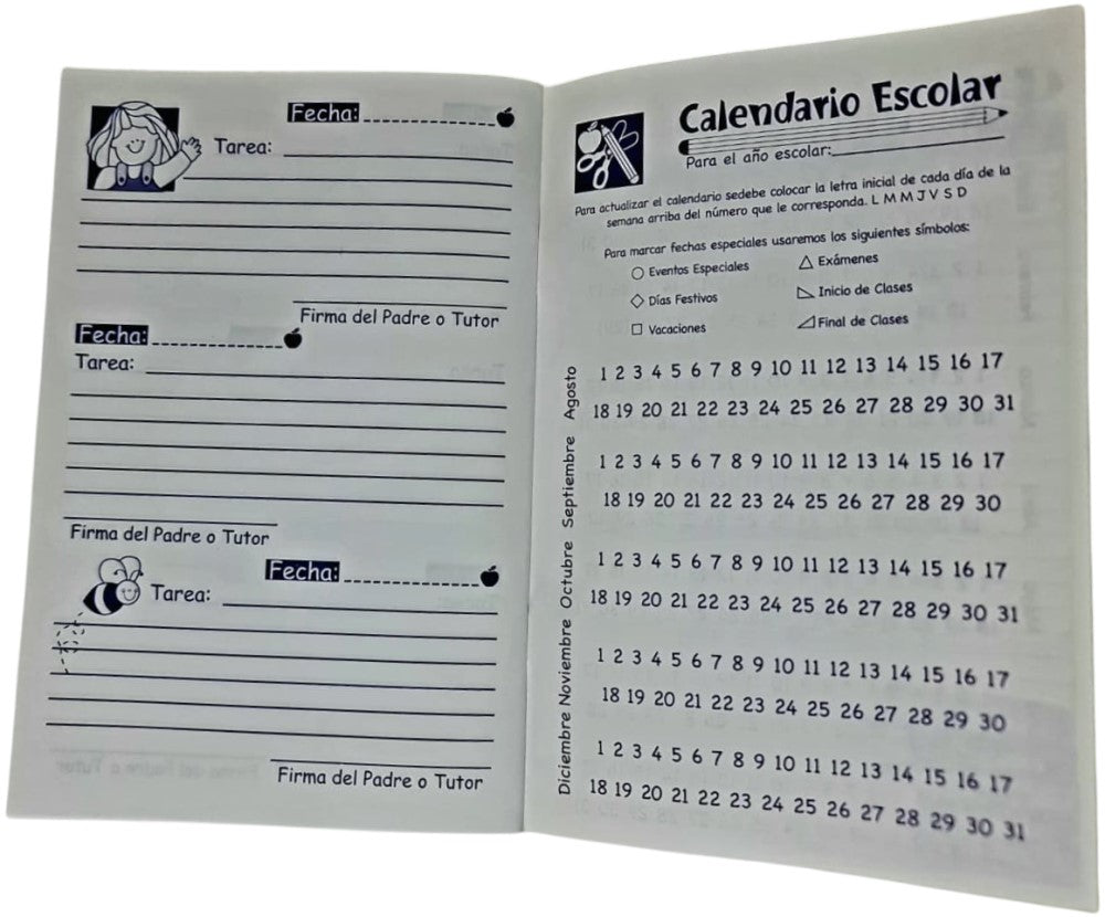 Cuaderno Registro Tareas 40 Paginas 14×20½cm Padi® 301 [Pieza] 682158003012 4